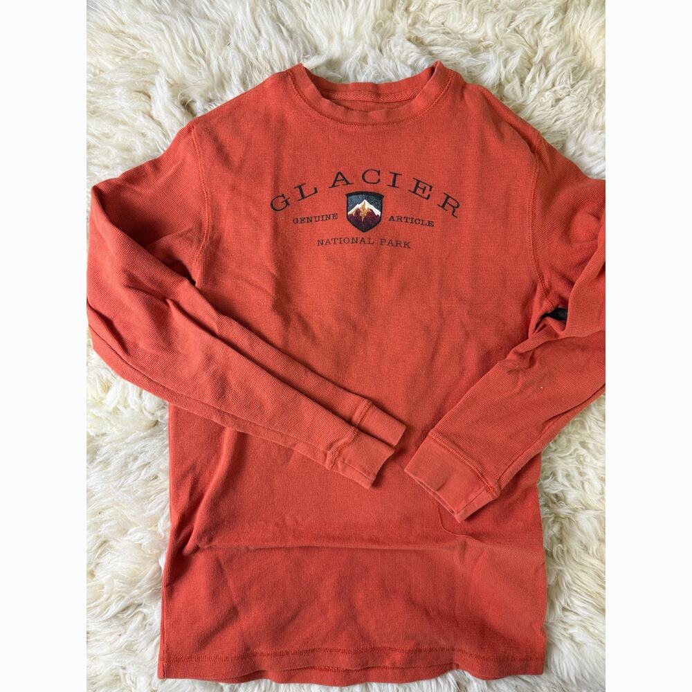 Prairie Mountain Glacier National Park Montana Thermal Orange Large Gorpcore